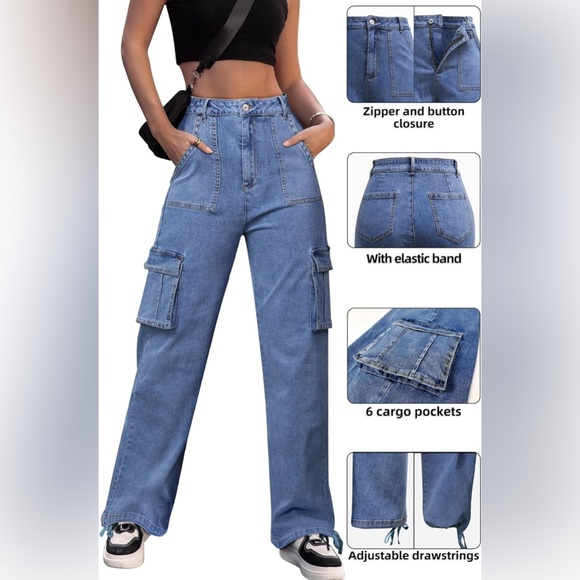 High Waisted Cargo Pants // SiZE M - Picture 2 of 11